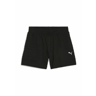 Afbeelding van ESS ELEVATED 5&quot;gestructureerde short met hoge taille voor Dames, Zwart, Maat L PUMA