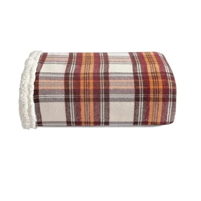 Afbeelding van Eddie Bauer Edgewood Flannel Sherpa Throw Blanket, 127 x 152 cm, kaki