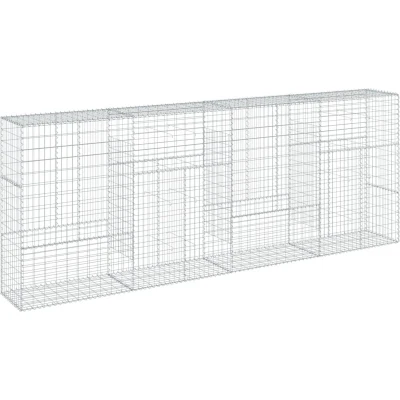 Afbeelding van vidaXL Schanskorf 400x50x150 cm gegalvaniseerd ijzer zilverkleurig