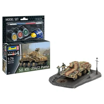 Afbeelding van 1:76 Revell 63288 Sd.Kfz. 234/2 Puma Panzerwagen Model Set Plastic Modelbouwpakket