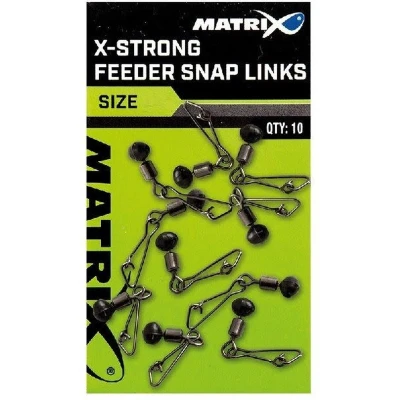 Afbeelding van Matrix X Strong Feeder Snap Links (10 pcs) Maat : 12