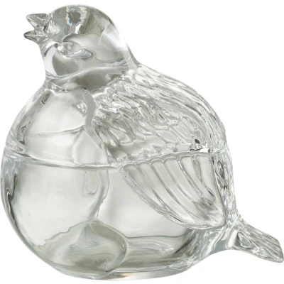 Afbeelding van J Line voorraadpot Duif glas transparant