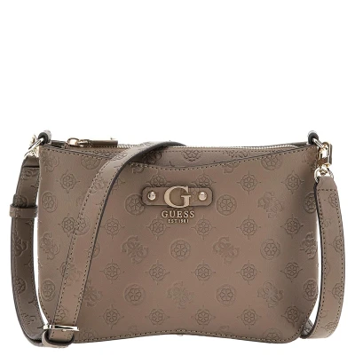 Afbeelding van Guess Gerty Crossbody TOP ZIP Schoudertas, Dames, Maat: One Size, Dark taupe
