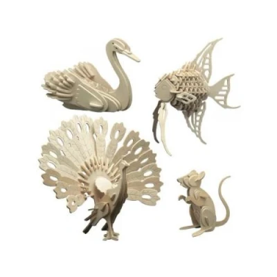 Image de Pebaro Maquette bois Set de 4 animaux domestiques 852/1 852/2 852/3 852/4