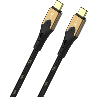 Afbeelding van Oehlbach USB kabel 3.2 Gen2 (USB 3.1 Gen2) C stekker, stekker 0.50 m Zwart/goud D1C9530