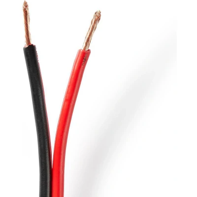 Afbeelding van Luidsprekerkabel op rol 100 meter (2.5 mm², 100% koper, Zwart/rood)