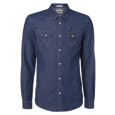 Afbeelding van Wrangler LS Western Overhemd, Heren, Maat: XXL, Dark stone