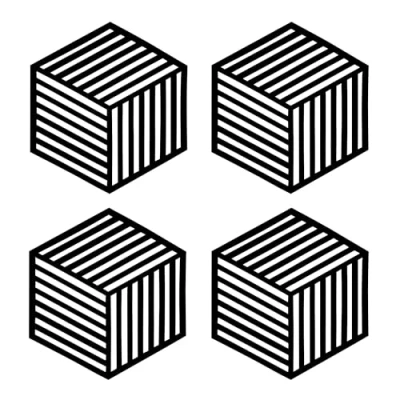 Afbeelding van Krumble Siliconen pannenonderzetter Hexagon lang Zwart Set van 4