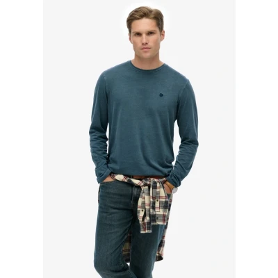 Afbeelding van Superdry Classic Essential Longsleeve, Heren, Maat: XL, Washed faded navy