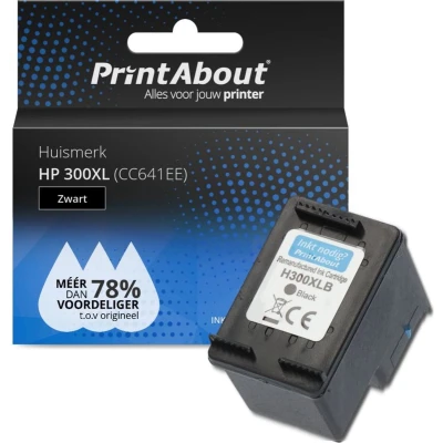 Afbeelding van Huismerk HP 300XL (CC641EE) Inktcartridge Zwart Hoge capaciteit