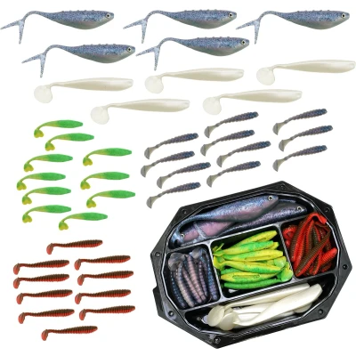 Afbeelding van Fish Xpro Softbait Set Scandic XXL 700gr 12 23cm +/ 35stuks Shads Kunstaas