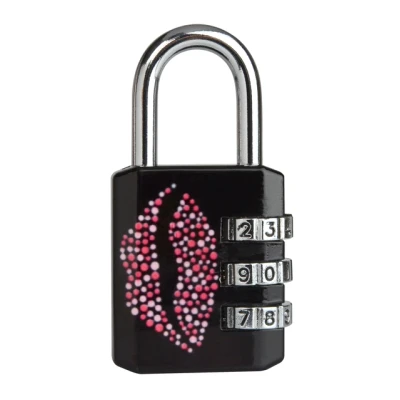 Afbeelding van Hangslot Masterlock 3 cijfer combinatie 30mm kus patroon