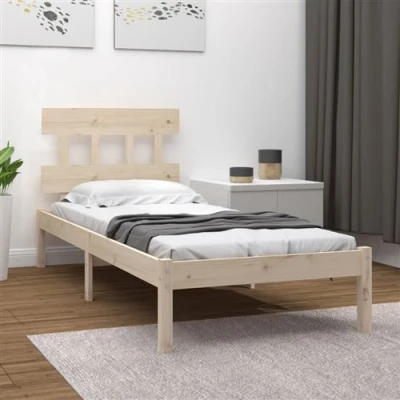 Afbeelding van vidaXL Bedframe massief hout 90x200 cm