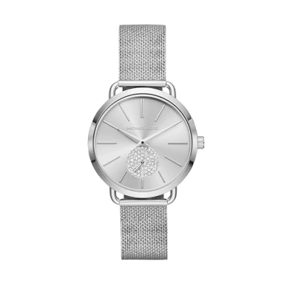 Afbeelding van Michael Kors Portia Horloge silvercoloured, Dames, Maat: One Size, Silver coloured