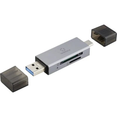 Afbeelding van Renkforce RF PCR 400 Externe geheugenkaartlezer USB A, C Space grijs