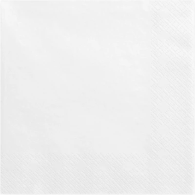 Afbeelding van 20x Papieren tafel servetten wit 33 x cm Witte wegwerp diner/lunch