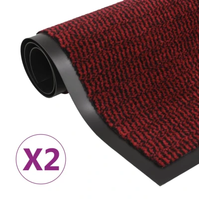 Afbeelding van Droogloopmatten 2 st rechthoekig getuft 120x180 cm rood