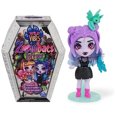 Afbeelding van ZOMBAES Set van 1 Wild Vibes Zombie Surprise figuur om te verzamelen met accessoires voor poppen en doodskisten beweegbare pop personaliseren speelgoed kinderen vanaf 4 jaar model