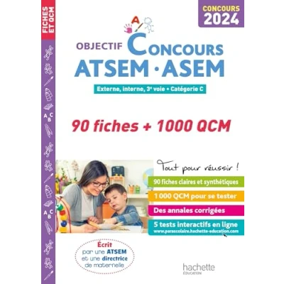 Afbeelding van ATSEM 2024 90 FICHES ET 1000 QCM
