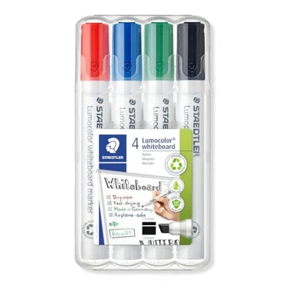 Afbeelding van STAEDTLER Lumocolor whiteboard marker 351 B box met 4 kleuren