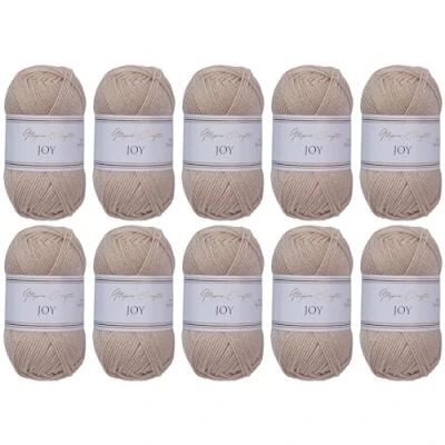 Afbeelding van Utopia Crafts JOY Brei en haakgaren, effen, zacht, onderhoudsvriendelijk, 100% polyacryl, acryl, 150 m, warmbruin