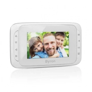 Afbeelding van Byron Video binnenunit voor, Extra monitor voor Accessoires deurintercom Draadloos, Digitaal, Radiografisch Wit