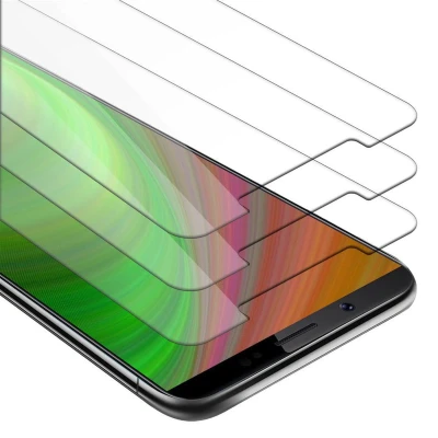 Afbeelding van Cadorabo 3x Screenprotector geschikt voor Vivo V7 Beschermende Pantser Film in KRISTALHELDER Getemperd (Tempered) Display beschermend glas 9H hardheid met 3D Touch