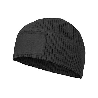 Afbeelding van Helikon Tex Range Beanie Cap Grid Fleece, zwart.