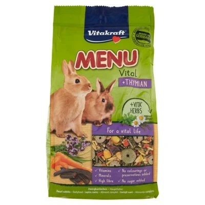 Afbeelding van Vitakraft Menu Dwergkonijn Thymian Konijnenvoer 1 kg