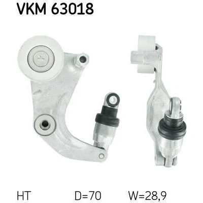 Afbeelding van Skf Spanrol (poly) V riem VKM 63018