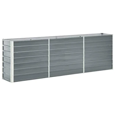 Afbeelding van vidaXL Hoogslaper voor de tuin, verzinkt staal, 240 x 40 77 cm, grijs