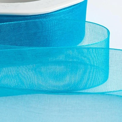 Afbeelding van Italian Options Chiffon organza lint 15 mm x 20 m turquoise