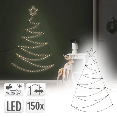 Afbeelding van DecorativeLighting Verlichte Kerstboom Wanddecoratie 150cm