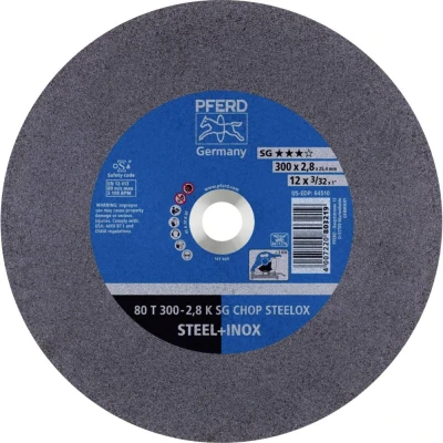 Afbeelding van PFERD 80 T 300 2,8 K SG CHOP STEELOX/25,4 66323052 Doorslijpschijf recht mm 20 stuk(s) RVS, Getemperd staal, Staal