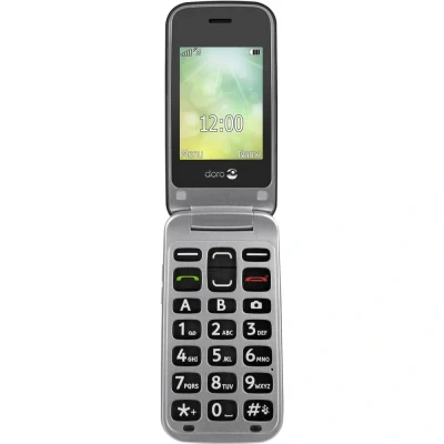 Afbeelding van doro 2424 Senioren clamshell telefoon SOS knop Grafiet