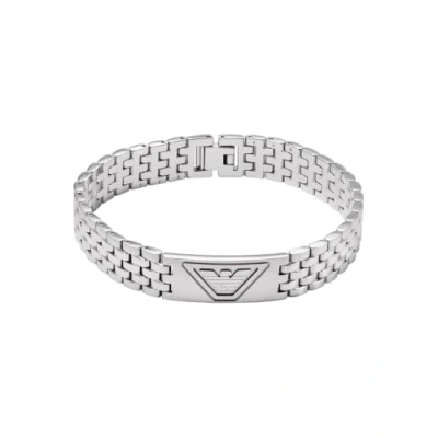 Afbeelding van Emporio Armani Herenarmband van Roestvrij staal, zilver EGS3126040, eenheidsmaat, Geen edelsteen,