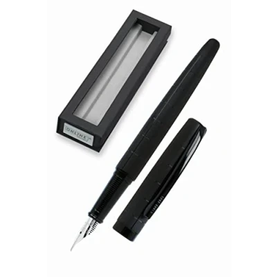 Afbeelding van ONLINE vulpen Eleganza I zwart maat M metalen clip incl. inktpatroon voor standaard inktpatronen of converter in geschenkdoos