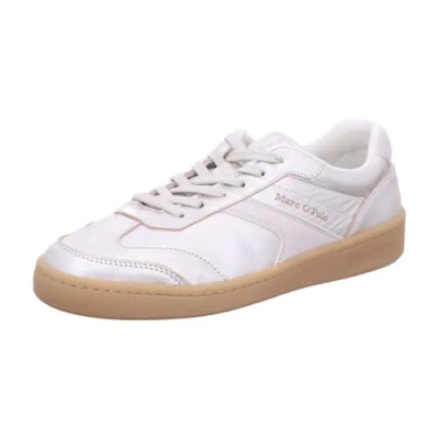 Afbeelding van Marc O&#039;Polo Court Sneakers laag, Dames, Maat: 37, Silver coloured Leer