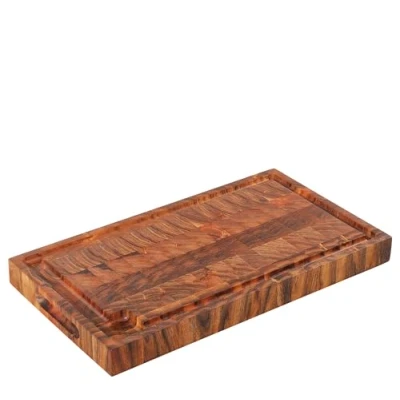 Afbeelding van Zassenhaus snijplank van acaciahout, met sapgroef, keukenplank hout, hout voor vlees, hardhout uit bronnen