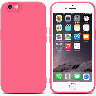Afbeelding van Cadorabo Hoesje geschikt voor Apple iPhone 6 / 6S in Fluid ROOD Beschermhoes gemaakt van flexibel TPU silicone Cover Case