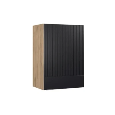 Afbeelding van Vicco Hangkast Fame Line, Zwart gestreept/Krachtige eik goud, 50 cm
