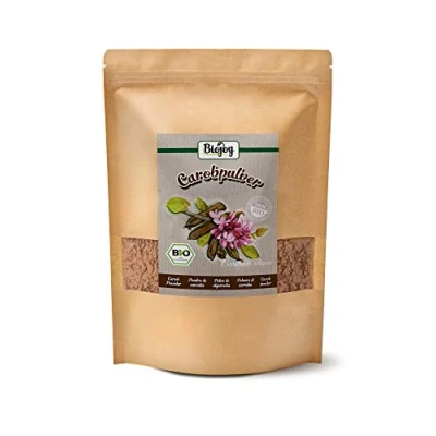 Image de Biojoy Poudre de caroube BIO (1 kg), Farine caroube, pure et sans additifs (Ceratonia siliqua)