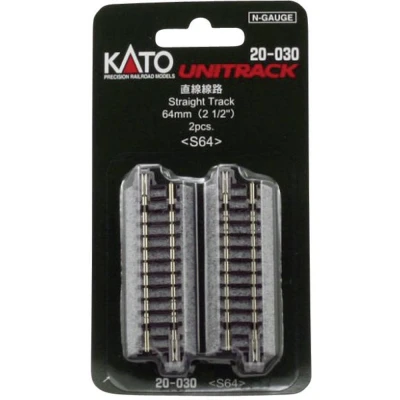 Afbeelding van N Kato Unitrack 7078005 Rechte rails 64 mm 2 stuk(s)