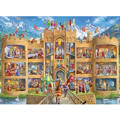Afbeelding van Ravensburger puzzel Kijkje in het ridderkasteel Legpuzzel 150 stukjes