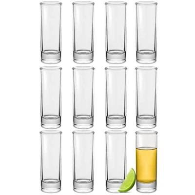Afbeelding van Set van 12 borrelglazen 5 cl vaatwasmachinebestendig stabiel door dikke bodem voor elk feest