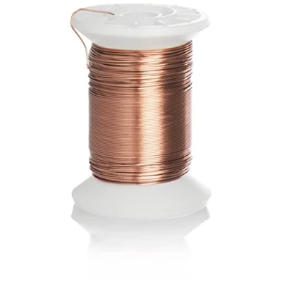 Afbeelding van COM FOUR® koperdraad voor knutselen en boetseren 45 m bloemendraad arrangementen knutseldraad boetseerdraad binddraad Ø 0,36 mm (1 stuk koper)