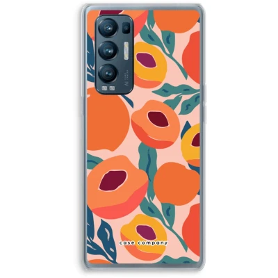 Afbeelding van Case Company® hoesje geschikt voor Oppo Find X3 Neo Perzik Soft Cover Telefoonhoesje Bescherming aan alle Kanten en Schermrand