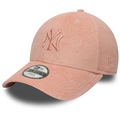 Afbeelding van New Era Kids Pet van badstof met logoborduring in de kleur Abrikoos, maat: 4 6 jaar