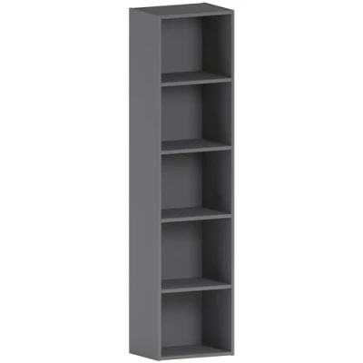 Image de Vida Designs Oxford Bibliothèque cubique à 5 étages en bois gris