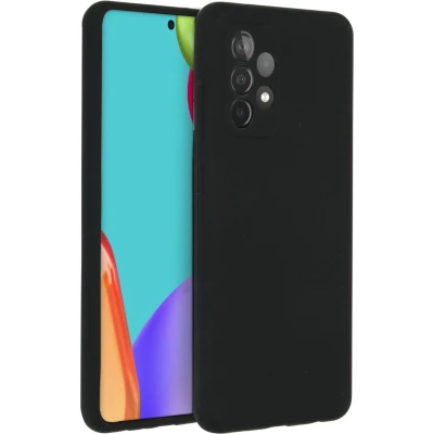 Afbeelding van Accezz Hoesje Siliconen Geschikt voor Samsung Galaxy A52 (4G) / A52s (5G) Liquid Silicone Backcover Zwart